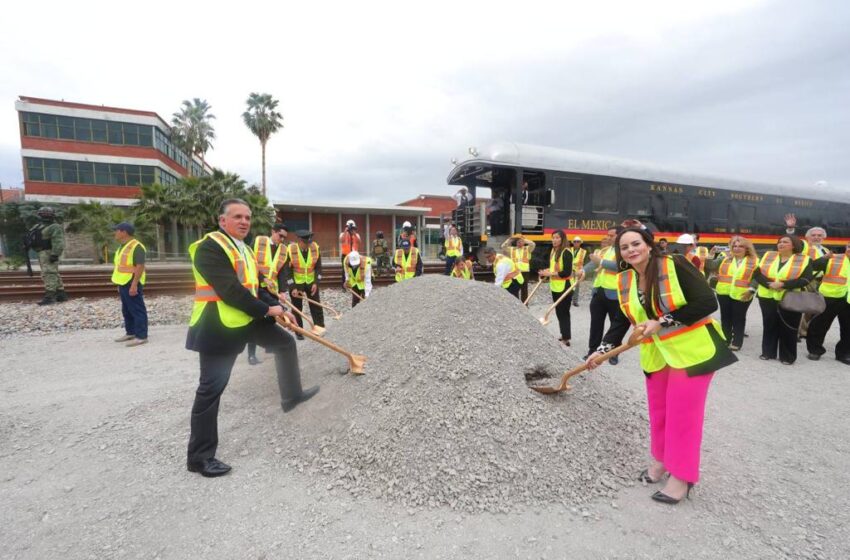  COLOCA ALCALDESA CARMEN LILIA CANTUROSAS, PRIMERA PIEDRA PARA SEGUNDO PUENTE FERROVIARIO ENTRE AMBOS LAREDOS