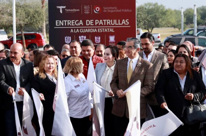  ENTREGAN 13 PATRULLAS DE LA GUARDIA ESTATAL PARA NUEVO LAREDO 